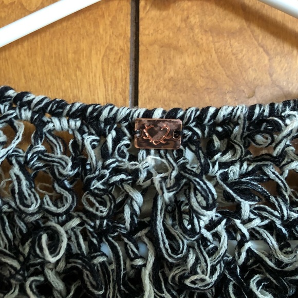 For Love and Lemons Knitz Joplin Shaggy Gray Black Fuzzy Sweater Pullover XS EUC - Picture 11 of 12